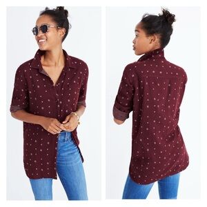 Madewell Burgundy Button-Up Shirt